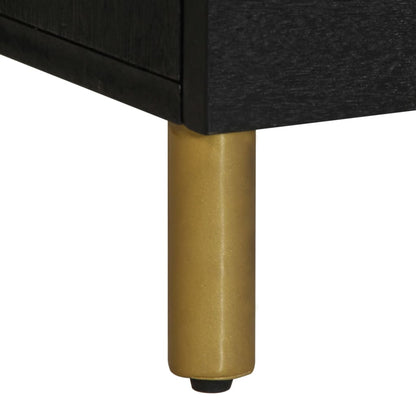 Tv Skříňka Černá 100 X 33 X 46 Cm Kompozitní Dřevo Hnědý Dub