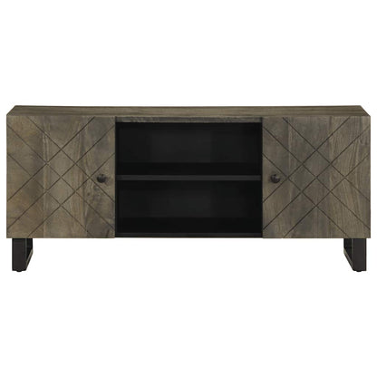 Tv Skříňka Černá 105X33X46 Cm Masivní Mangovníkové Dřevo