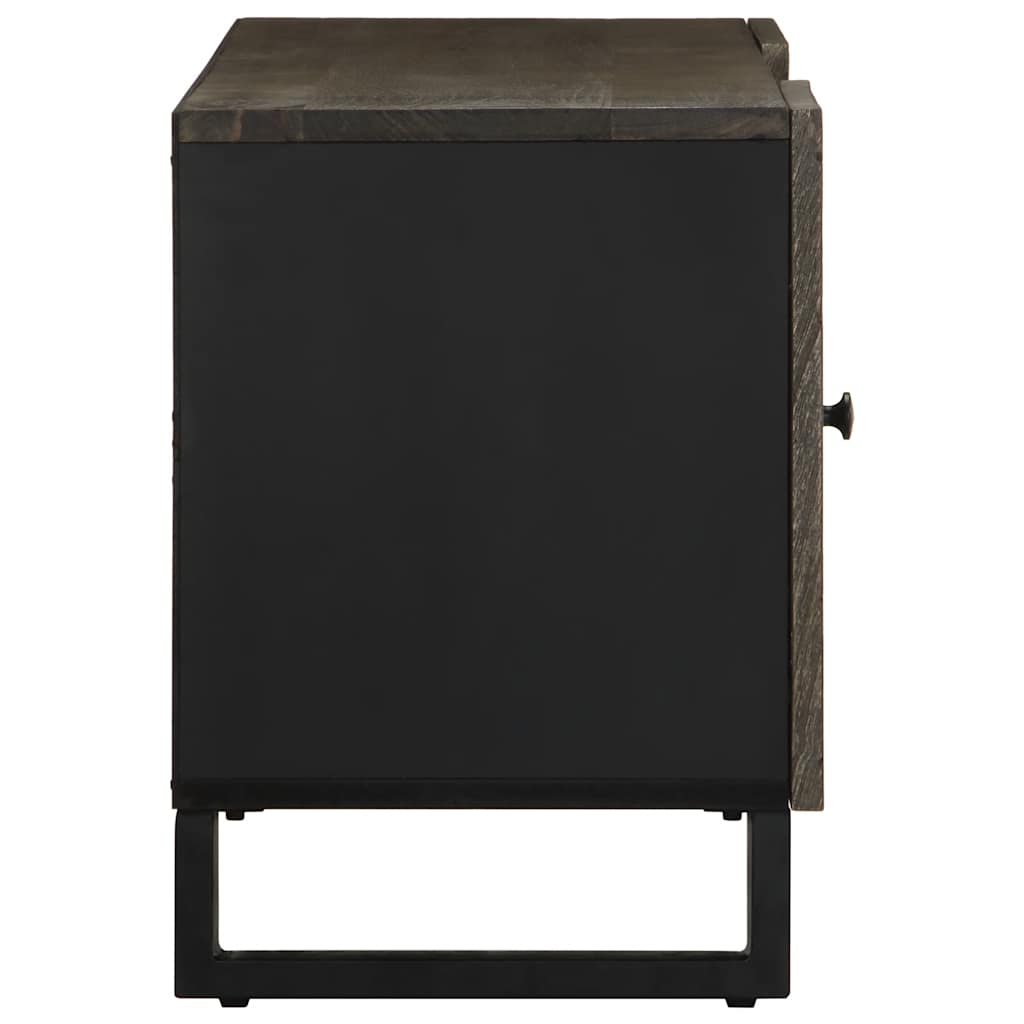 Tv Skříňka Černá 105X33X46 Cm Masivní Mangovníkové Dřevo
