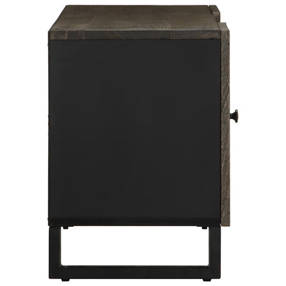 Tv Skříňka Černá 105X33X46 Cm Masivní Mangovníkové Dřevo