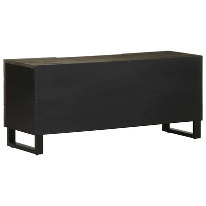 Tv Skříňka Černá 105X33X46 Cm Masivní Mangovníkové Dřevo