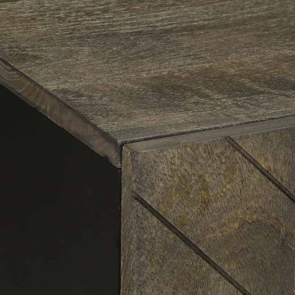 Tv Skříňka Černá 105X33X46 Cm Masivní Mangovníkové Dřevo