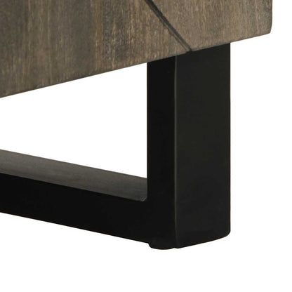 Tv Skříňka Černá 105X33X46 Cm Masivní Mangovníkové Dřevo