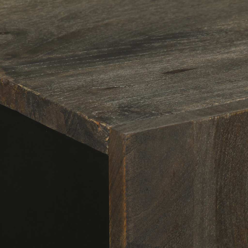 Příborník 60 X 33 X 75 Cm Černá Masivní Mangovníkové Dřevo