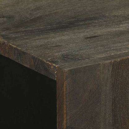 Příborník 60 X 33 X 75 Cm Černá Masivní Mangovníkové Dřevo