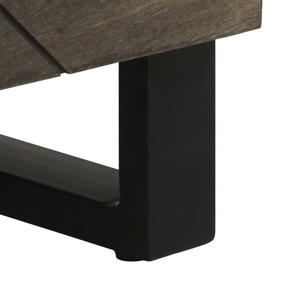 Příborník 60 X 33 X 75 Cm Černá Masivní Mangovníkové Dřevo