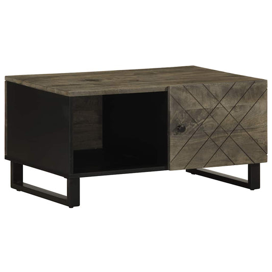 Konferenční Stolek Černý 80X50X40 Cm Masivní Mangovníkové Dřevo