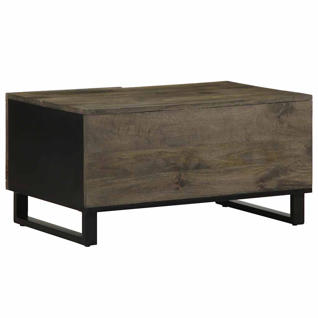 Konferenční Stolek Černý 80X50X40 Cm Masivní Mangovníkové Dřevo