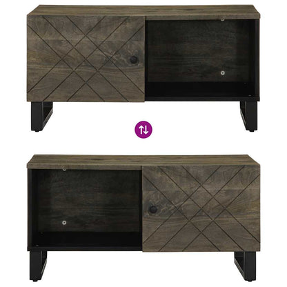 Konferenční Stolek Černý 80X50X40 Cm Masivní Mangovníkové Dřevo