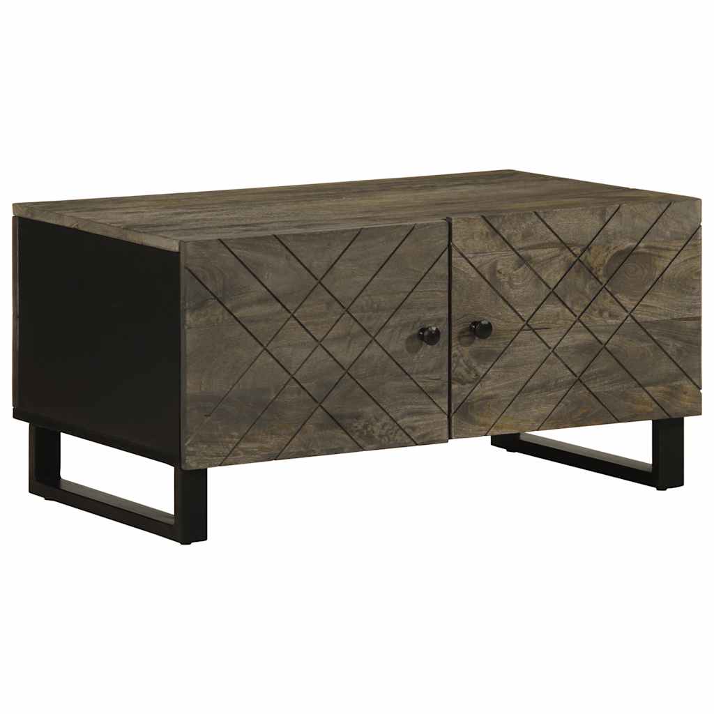 Konferenční Stolek Černý 80X50X40 Cm Masivní Mangovníkové Dřevo