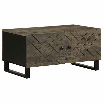 Konferenční Stolek Černý 80X50X40 Cm Masivní Mangovníkové Dřevo