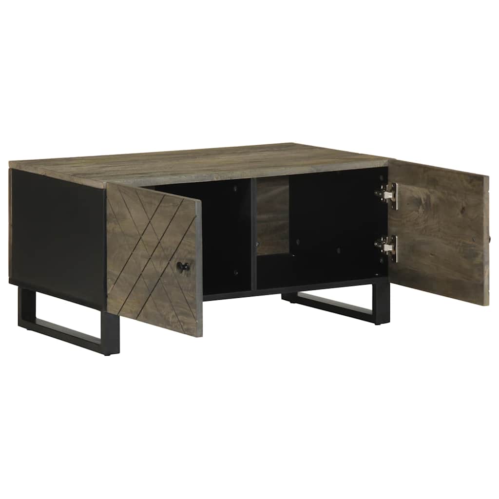 Konferenční Stolek Černý 80X50X40 Cm Masivní Mangovníkové Dřevo