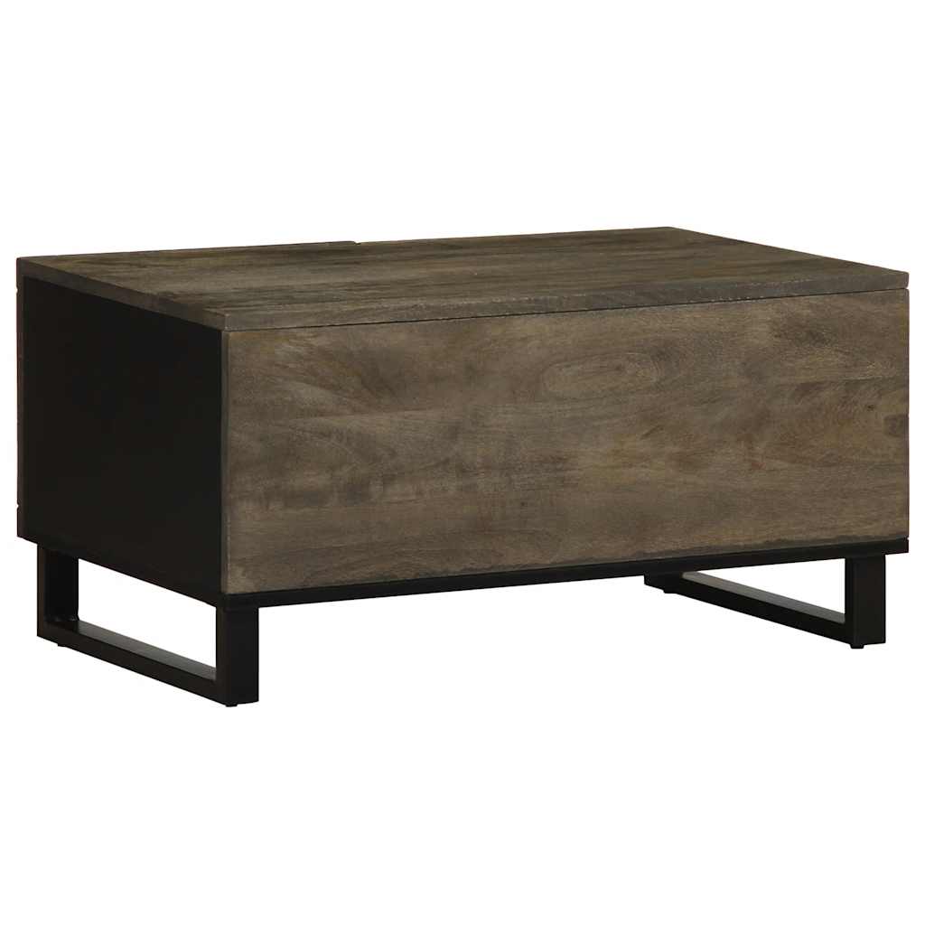 Konferenční Stolek Černý 80X50X40 Cm Masivní Mangovníkové Dřevo