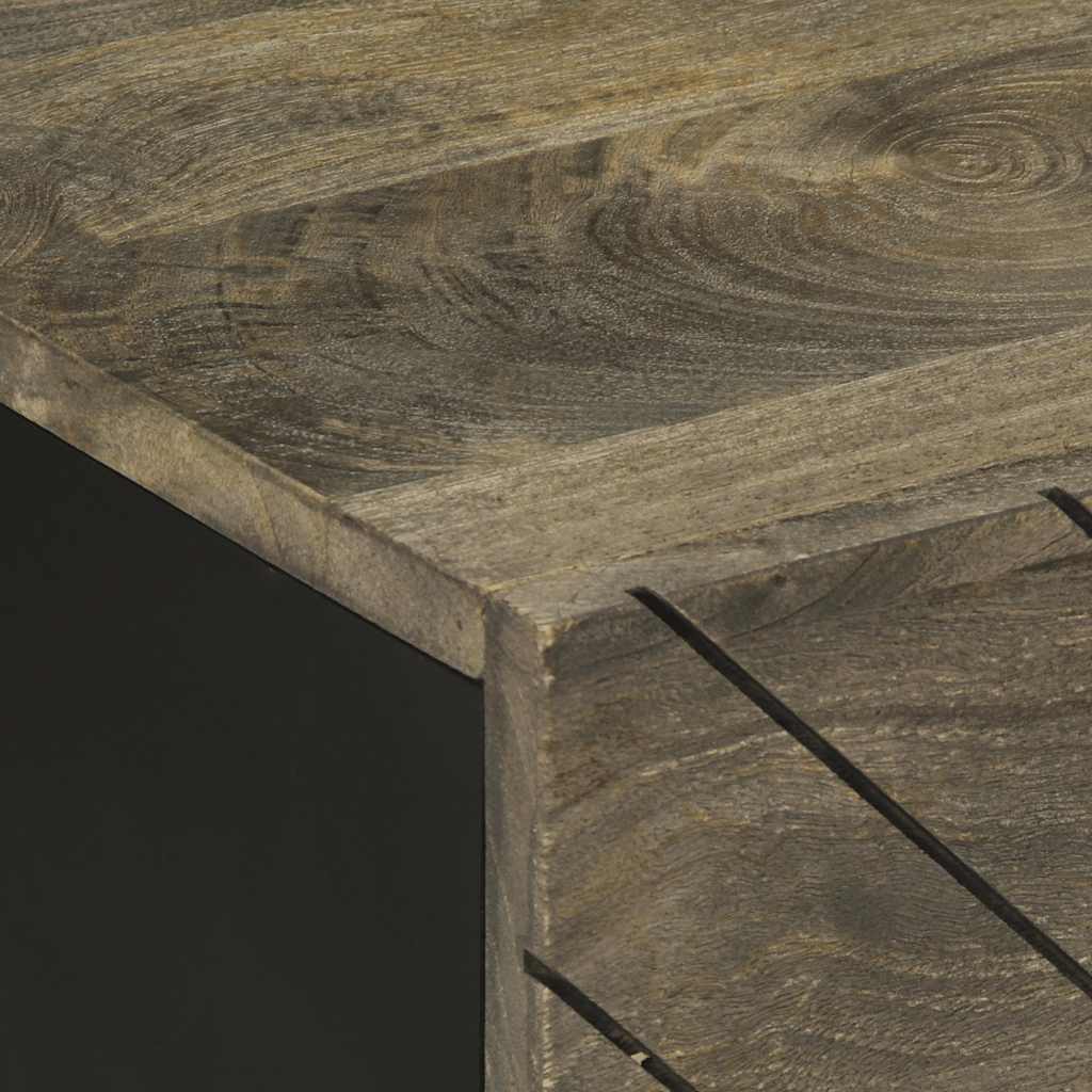 Konferenční Stolek Černý 100 X 54 X 40 Cm Masivní Mangovník