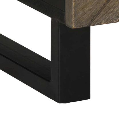 Konferenční Stolek Černý 100 X 54 X 40 Cm Masivní Mangovník