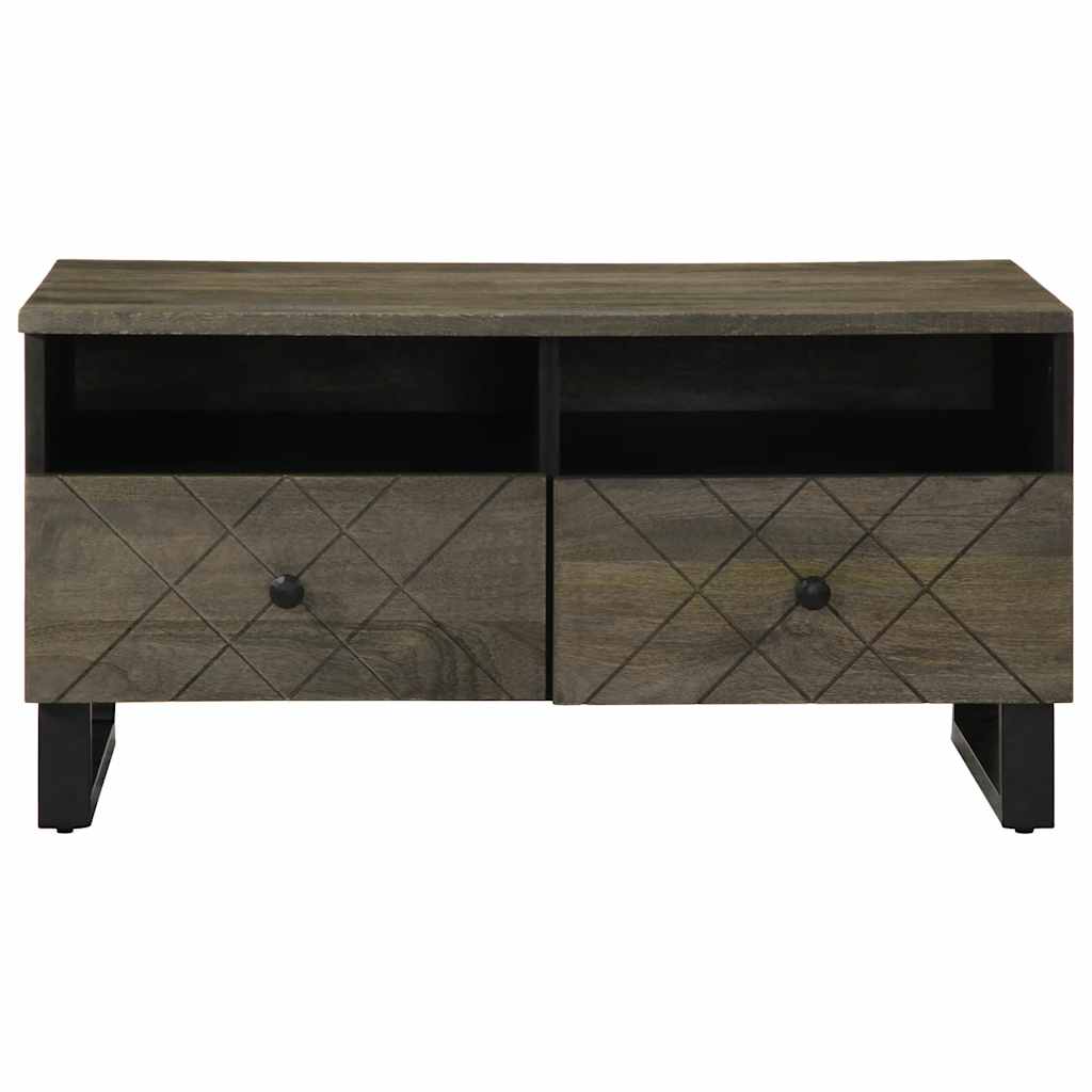 Konferenční Stolek Černý 80X54X40 Cm Masivní Mangovníkové Dřevo