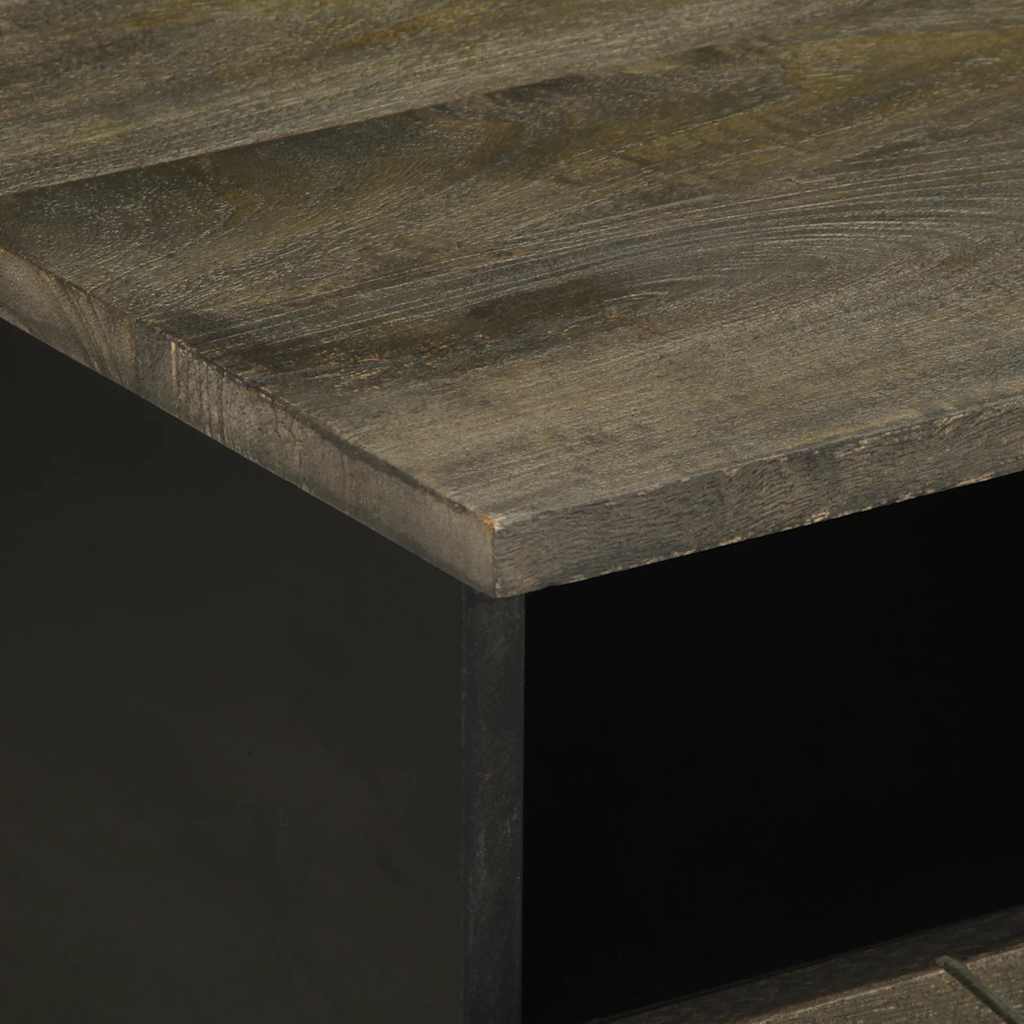 Konferenční Stolek Černý 80X54X40 Cm Masivní Mangovníkové Dřevo