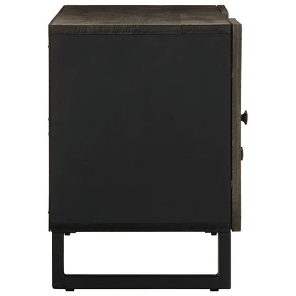 Tv Skříňka Černá 105X33X46 Cm Masivní Mangovníkové Dřevo