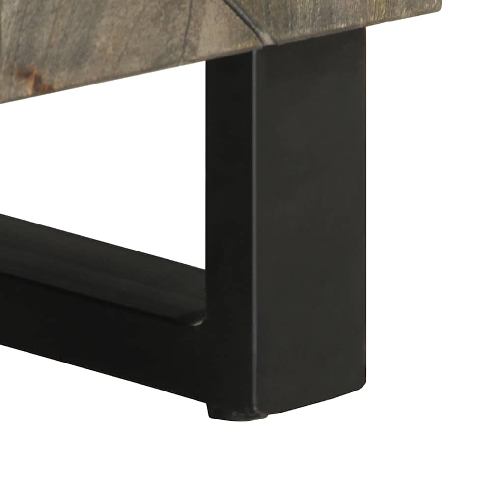 Tv Skříňka Černá 80 X 33 X 46 Cm Masivní Mangovníkové Dřevo