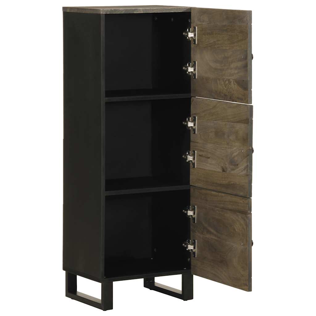 Skříň Highboard Černá 40X33X110 Cm Masivní Mangovníkové Dřevo