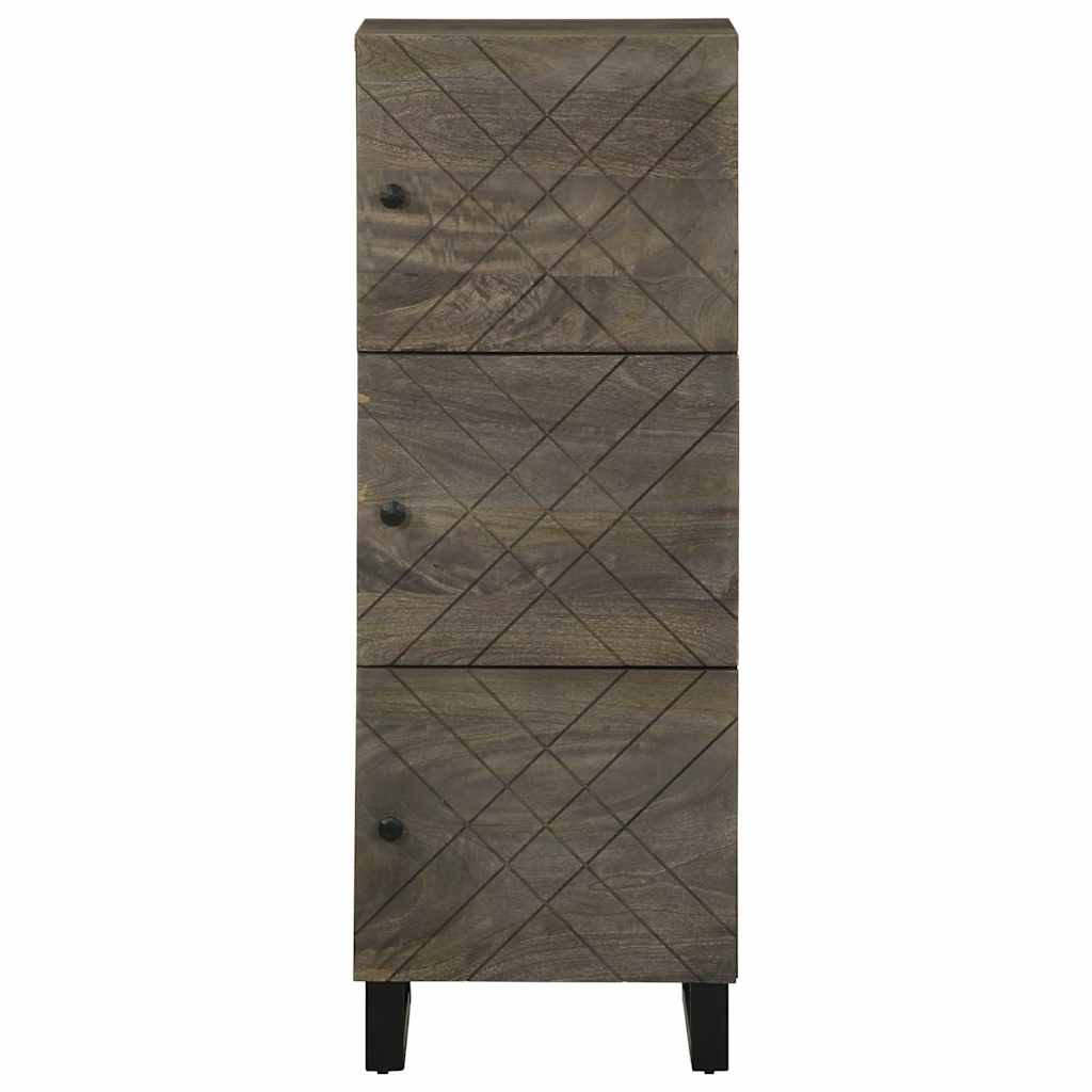 Skříň Highboard Černá 40X33X110 Cm Masivní Mangovníkové Dřevo