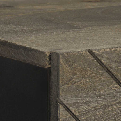 Skříň Highboard Černá 40X33X110 Cm Masivní Mangovníkové Dřevo