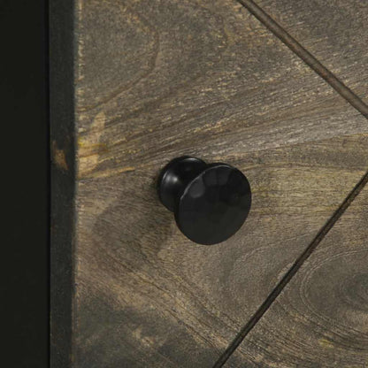 Skříň Highboard Černá 40X33X110 Cm Masivní Mangovníkové Dřevo