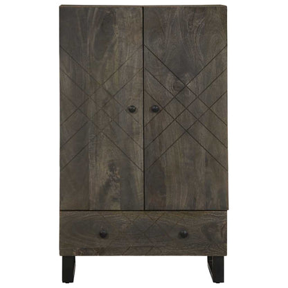 Skříň Highboard Černá 60X33X100 Cm Masivní Mangovníkové Dřevo