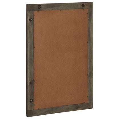 Koupelnové Zrcadlo Šedá 50X3X70 Cm Masivní Mangovníkové Dřevo Tmavě Zelená
