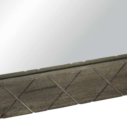 Koupelnové Zrcadlo Šedá 50X3X70 Cm Masivní Mangovníkové Dřevo Tmavě Zelená