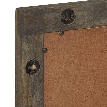 Koupelnové Zrcadlo Šedá 50X3X70 Cm Masivní Mangovníkové Dřevo Tmavě Zelená