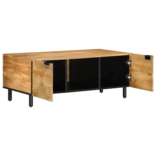 Konferenční Stolek Hnědá 100X54X40Cm Masivní Mangovníkové Dřevo