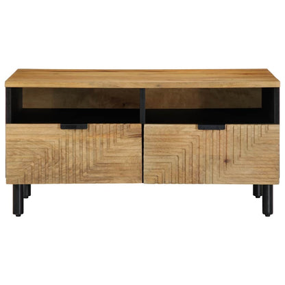 Konferenční Stolek Hnědá 80X54X40 Cm Masivní Mangovníkové Dřevo