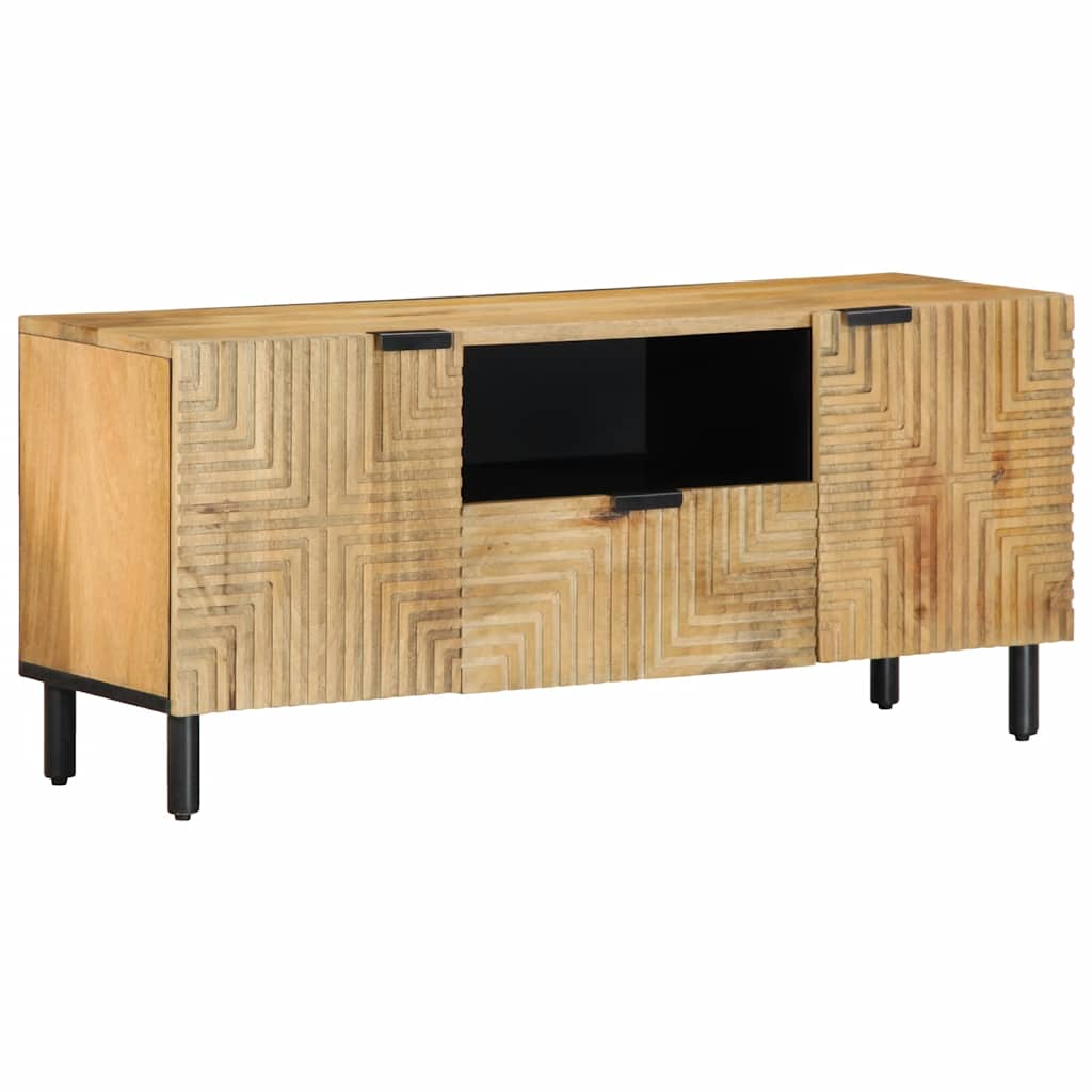 Tv Skříňka Hnědý 105X33X46 Cm Masivní Mangovníkové Dřevo