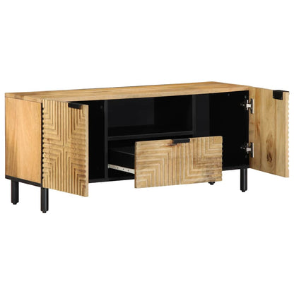 Tv Skříňka Hnědý 105X33X46 Cm Masivní Mangovníkové Dřevo