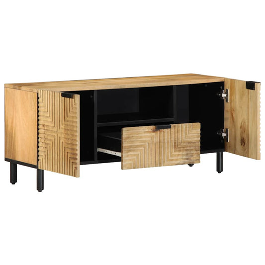 Tv Skříňka Hnědý 105X33X46 Cm Masivní Mangovníkové Dřevo