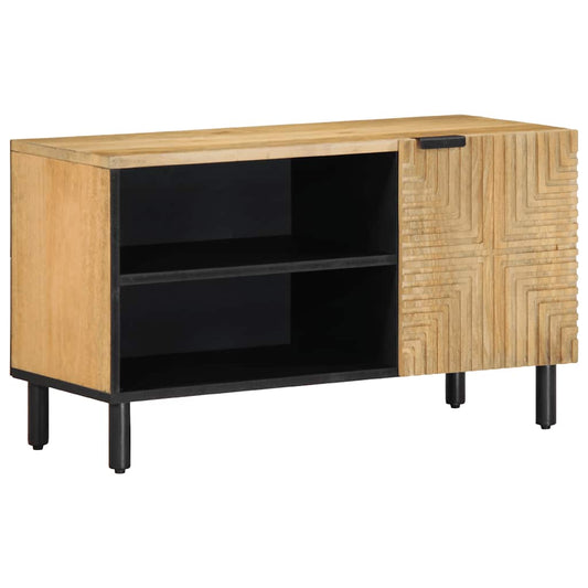 Tv Skříňka Hnědá 80X31,5X46 Cm Masivní Mangovníkové Dřevo