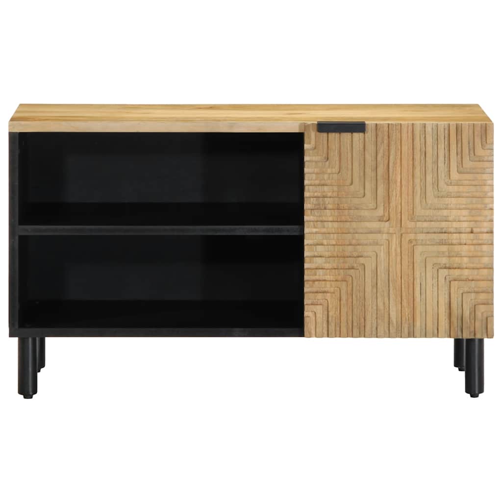 Tv Skříňka Hnědá 80X31,5X46 Cm Masivní Mangovníkové Dřevo