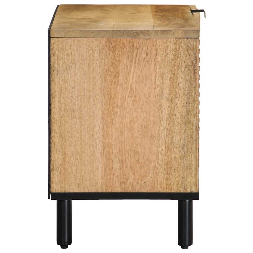 Tv Skříňka Hnědá 80X31,5X46 Cm Masivní Mangovníkové Dřevo