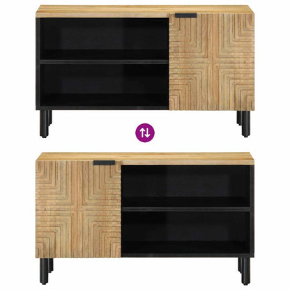 Tv Skříňka Hnědá 80X31,5X46 Cm Masivní Mangovníkové Dřevo