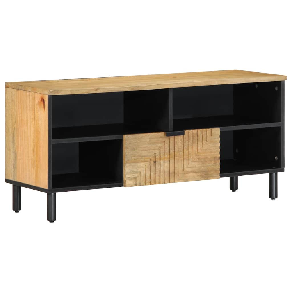 Tv Skříňka Hnědá 100X33X46 Cm Masivní Dřevo Mango