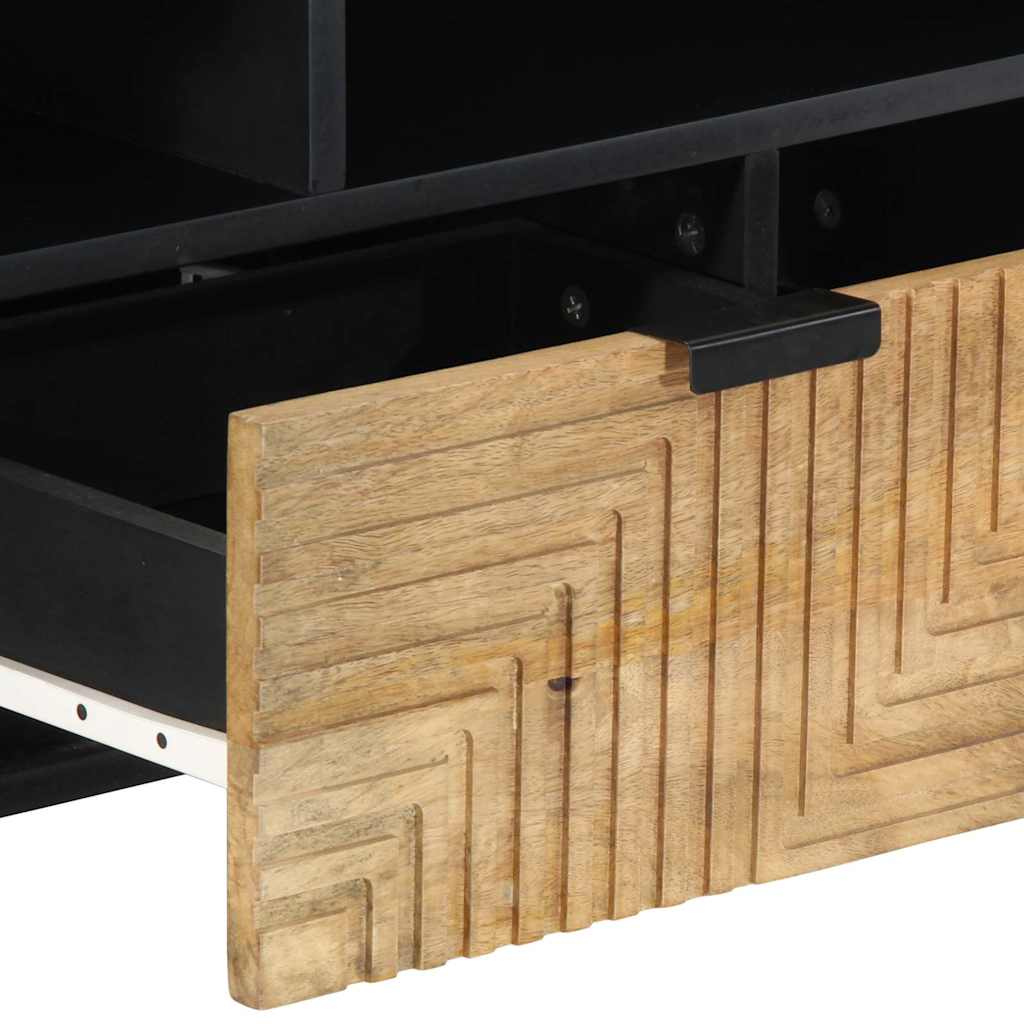 Tv Skříňka Hnědá 100X33X46 Cm Masivní Dřevo Mango