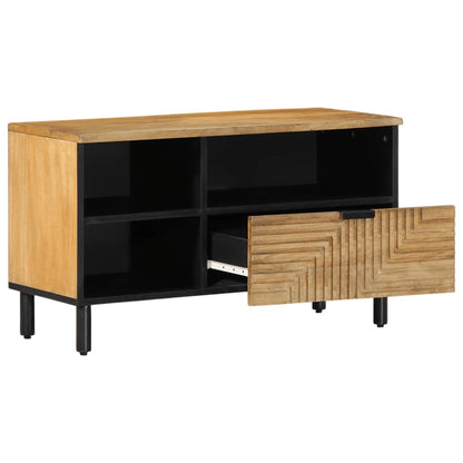 Tv Skříňka Hnědá 80X33X46 Cm Masivní Dřevo Mango