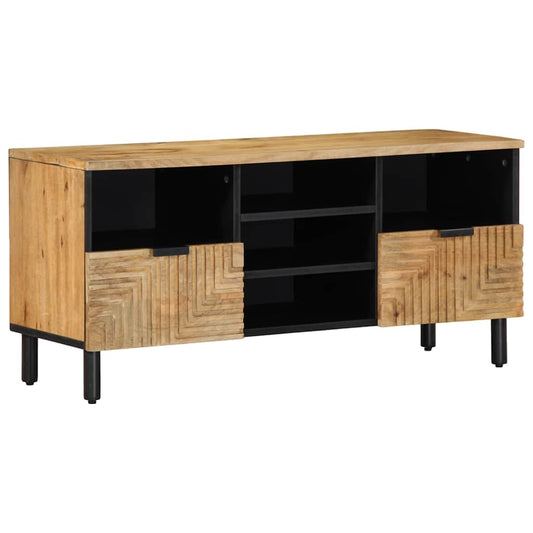Tv Skříňka Hnědá 100X33X46 Cm Masivní Dřevo Mango