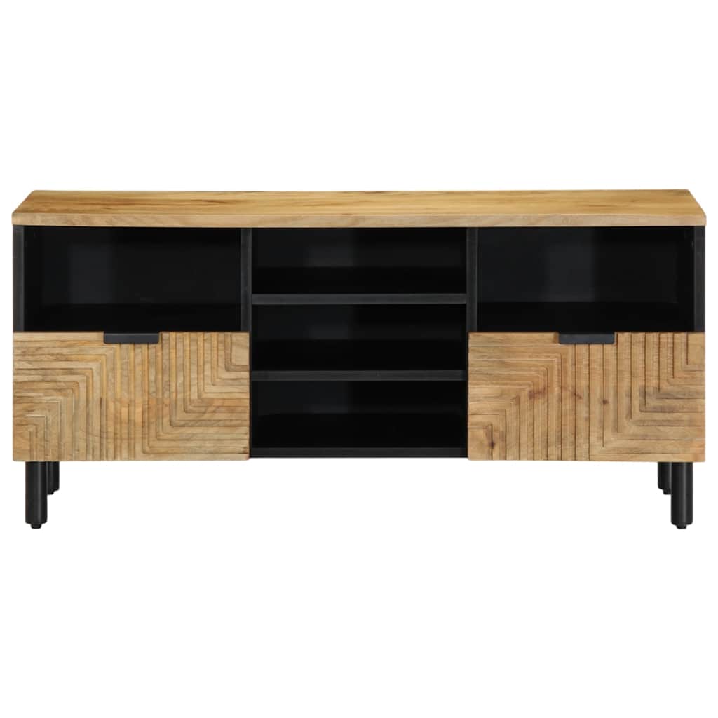 Tv Skříňka Hnědá 100X33X46 Cm Masivní Dřevo Mango
