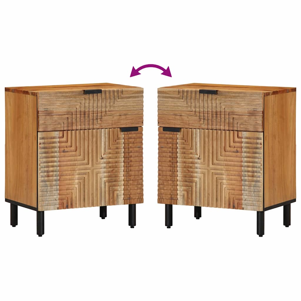 Zásuvka Pod Postel Hnědá 50 X 33 X 60 Cm Masivní Akátové Dřevo