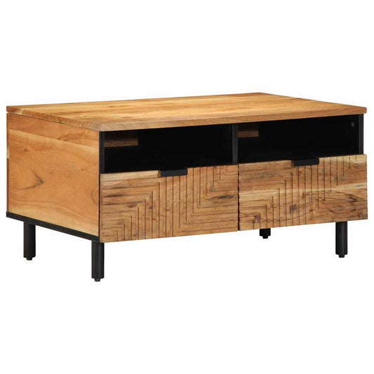 Konferenční Stolek Hnědá 80 X 54 X 40 Cm Masivní Akátové Dřevo