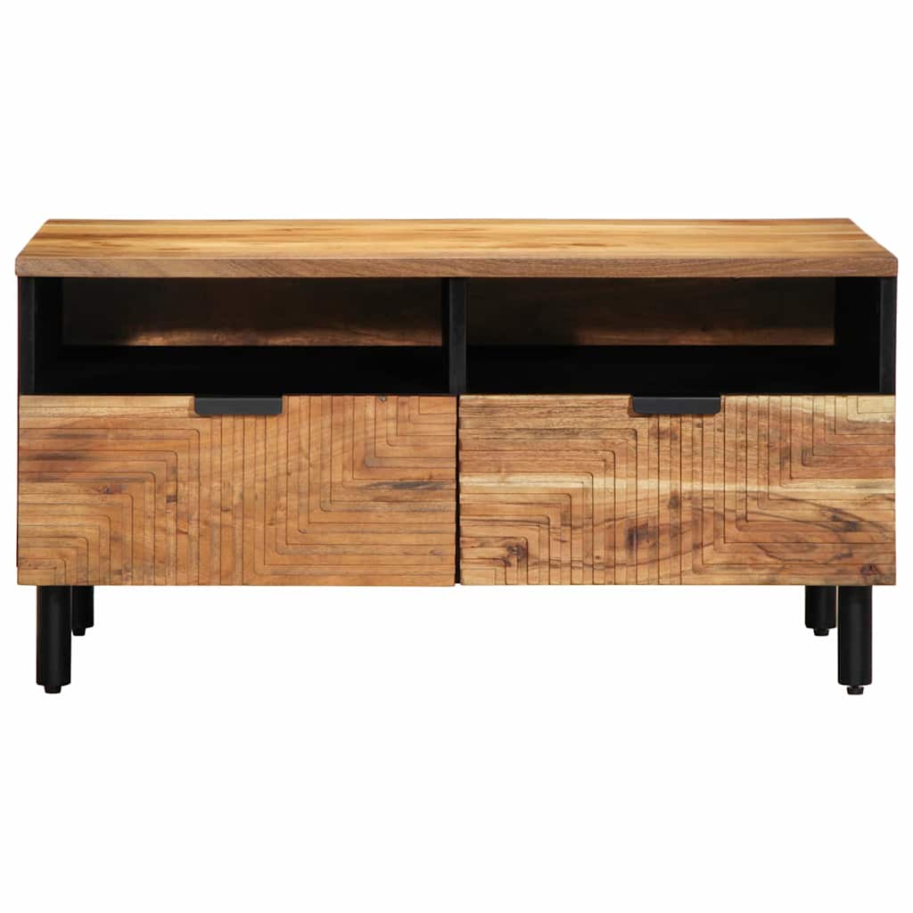 Konferenční Stolek Hnědá 80 X 54 X 40 Cm Masivní Akátové Dřevo