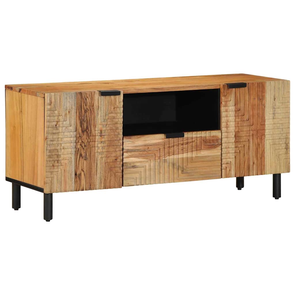 Televizní Skříň Hnědá 105 X 33 X 46 Cm Masivní Mangové Dřevo