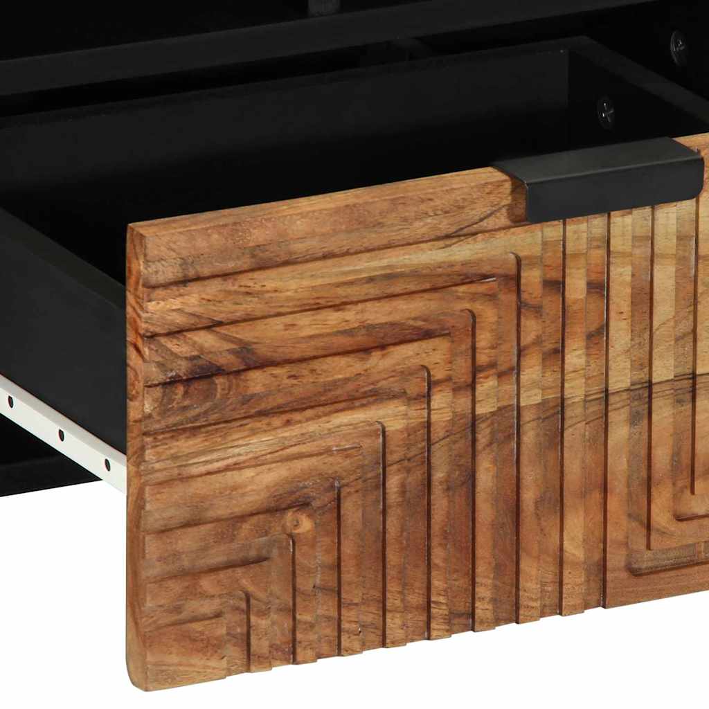 Televizní Skříň Hnědá 100 X 33 X 46 Cm Masivní Mangové Dřevo